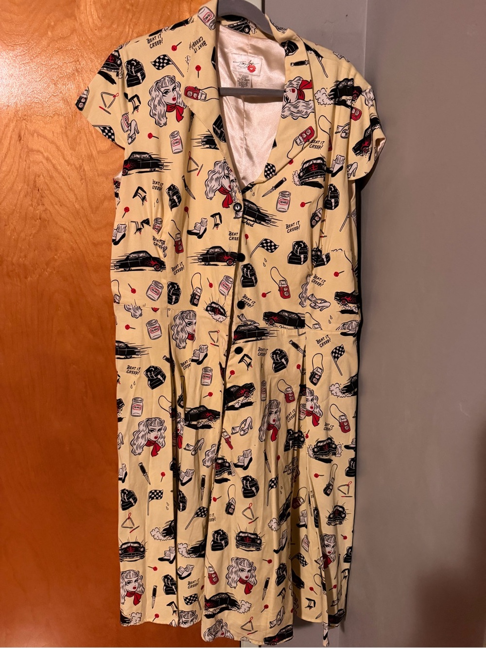 Traci Lords Greaser Pattern Dress